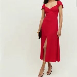 ❤️NWOT Reformation Baxley Dress Cherry